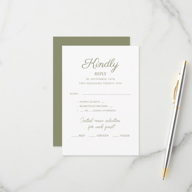 Cartões RSVP para o casamento. (Frente/Verso In Situ)
