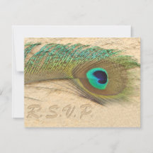 cartões rsvp pavão