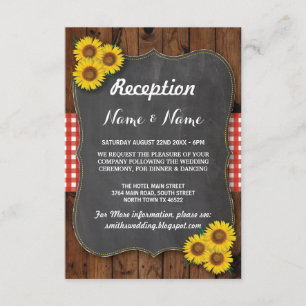 Cartões rústicos vermelhos da recepção de