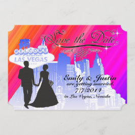CARTÕES SALVE A DATA COM VISTA AO LAS VEGAS, NEVAD