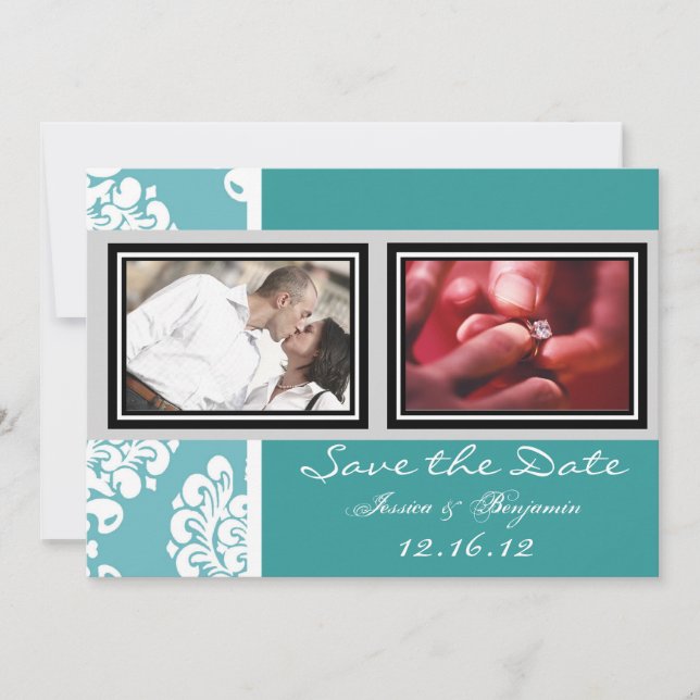 Cartões salve a data de Casamento vintage (Frente)