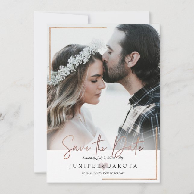 Cartões salve a data de Fotografias com Quadro Mod (Frente)