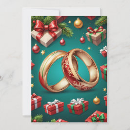 cartões salve a data de natal vermelhos e verdes