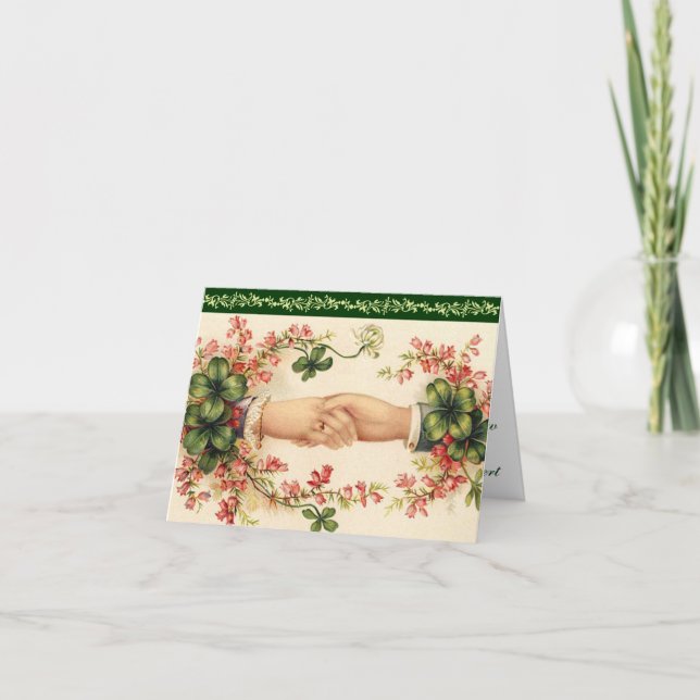 Cartões salve a data irlandeses românticos (Frente)