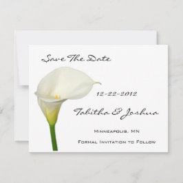 Cartões salve a data White Calla Lily