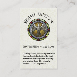 Cartões santamente do vitral da confirmação do