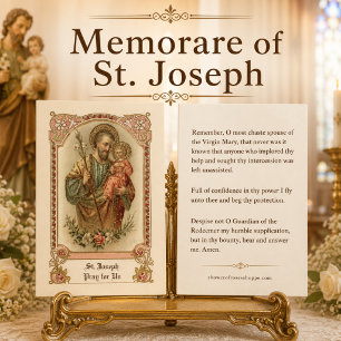Cartões Santos Católicos da Oração Memorare de São