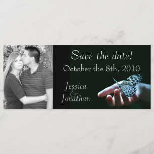 Cartões "save date" (salvar data) azuis