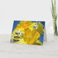 Cartões Seja Bem Logo! Flores Amarelas Claras Narc
