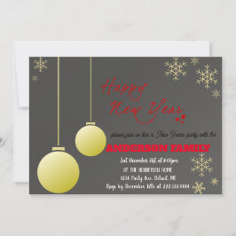 Cartões simples de Feliz ano novo de ouro