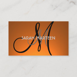 Cartões simples de monograma personalizado esmaeci