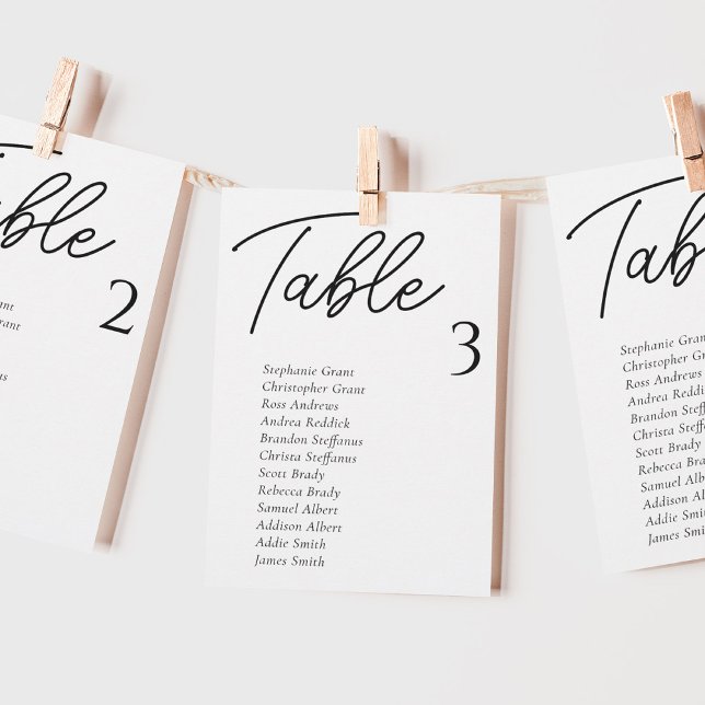 Cartões simples para Mesa de casamento (Criador carregado)
