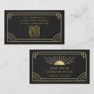Cartões Sociais e de Agradecimento Art Deco