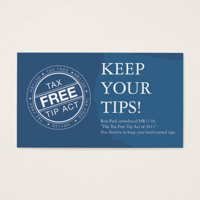 Cartões TaxFreeTipAct.com (Frente)