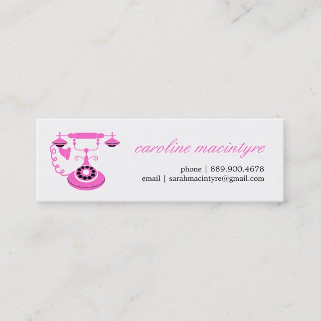 Cartões telefónicos do telefone do vintage mini (Frente)