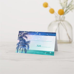 Cartões Tropicais De Casamento De Praia   Palmeira
