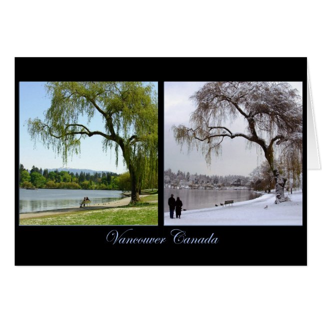 Cartões Vancouver Seasons Impressão Canadá Souveni (Frente Horizontal)