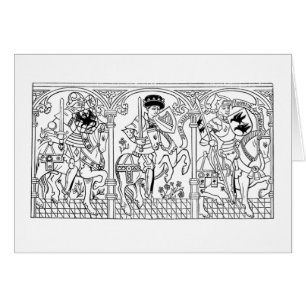 Cartões VAZIOS de galope dos cavaleiros