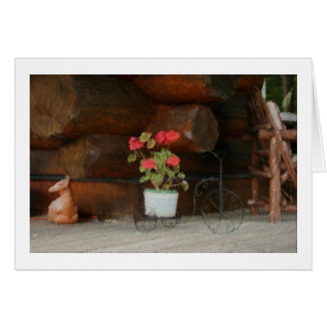 Cartões vazios do gerânio (Frente Horizontal)