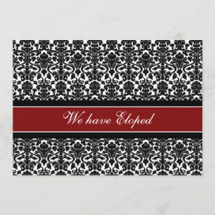 Cartões vermelhos do anúncio do Elopement do