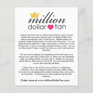 Cartões Verticais de Tan Cabana de Milhões de Dóla