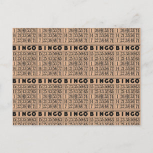 cartões vintage bingo