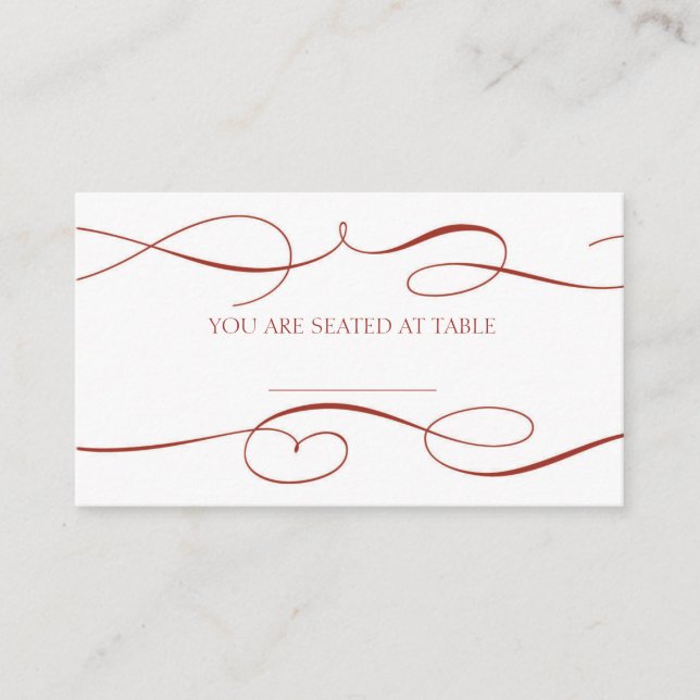 Cartões Vintage Ornamentado Burgundy (Frente)