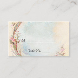 Cartões Vintage Pink Rose e Robin Weding Place