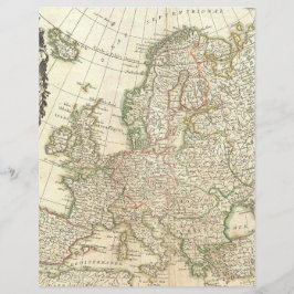 Cartografia geográfica mapa antigo Europa vintage