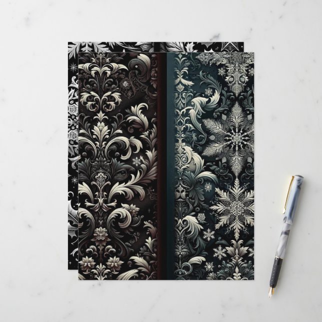 Cartolina Artesanato de papel gótico para inverno  (Frente/Verso In Situ)