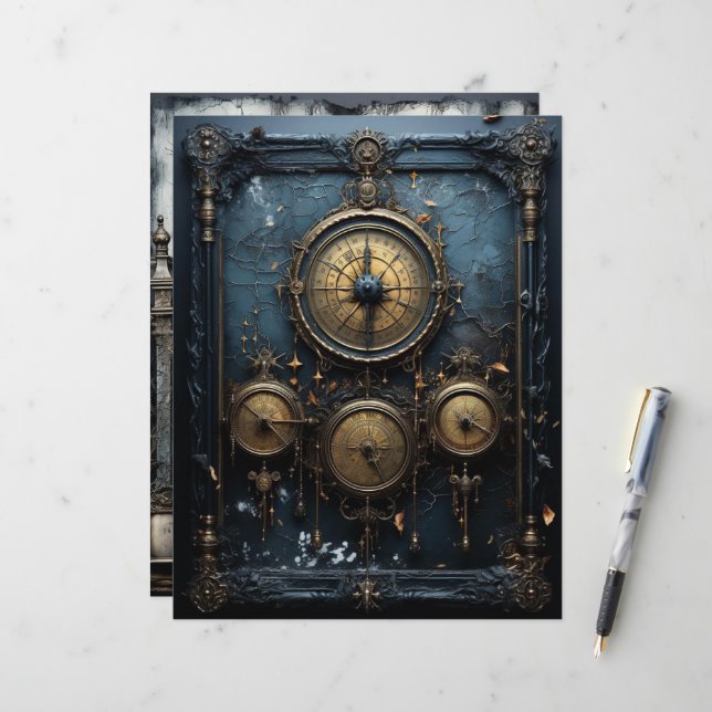 Cartolina de Artesanato de papel de inverno elegan (Frente/Verso In Situ)