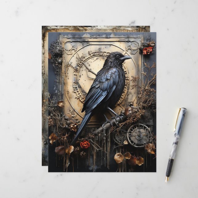 Cartolina de Artesanato de papel de inverno elegan (Frente/Verso In Situ)