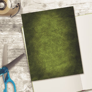 Cartolina de couro russo, verde e envelhecido