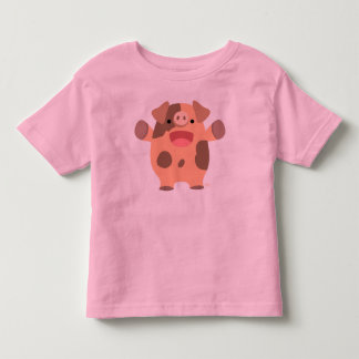 Cartoon Amigável Porco para crianças T-shirt