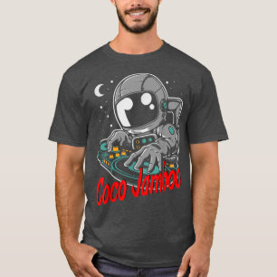 Cartoon Astronauta Coco Jambo Tocando Camisa Dj