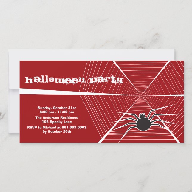 Cartoon Black Spider e Festa de Halloween do Web K (Frente)