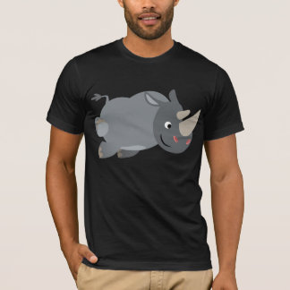 Cartoon Bonito Carregando Camisa Rinoceronte