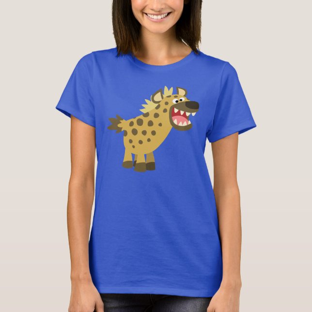 Cartoon Bonito Hyena Women T-Shirt (Frente)