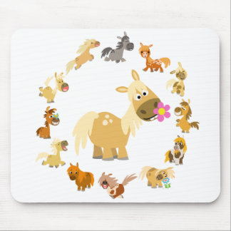 Cartoon Bonito Ponies Mandala Mousepad