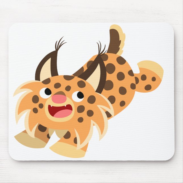 Cartoon Bonito Prankish Bobcat Mousepad (Frente)