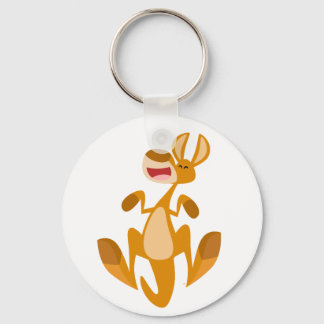 Cartoon Bonito Pulando Kangaroo Chaveiro