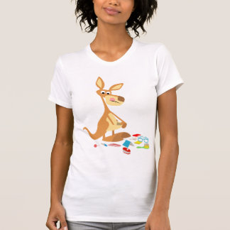 Cartoon Bonito Rummaging Kangaroo Women T-Shirt