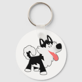 Cartoon Bonito Siberian Husky Chaveiro