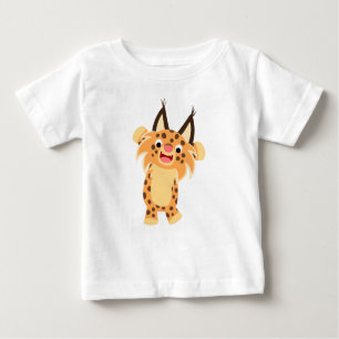 Cartoon Bonito Spunky Bobcat Baby T-Shirt