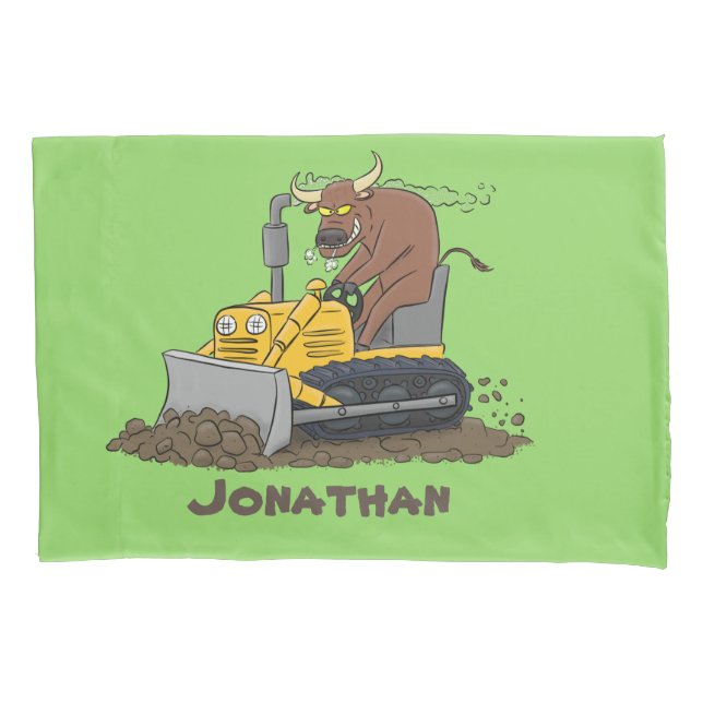 Cartoon buldozer engraçado (Frente)