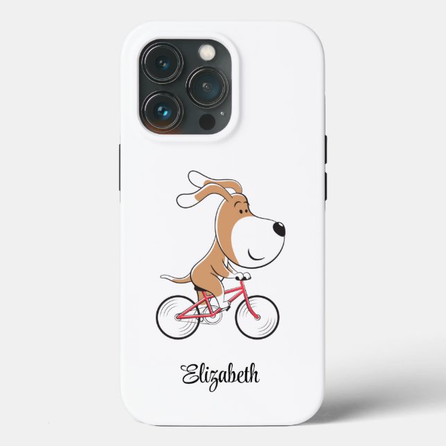 Cartoon Cachorro Cachorro Cachorro Puppy Bike Bike (Verso)