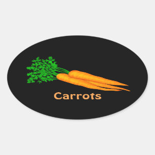 Cartoon Carrots comida adesivo de diversão