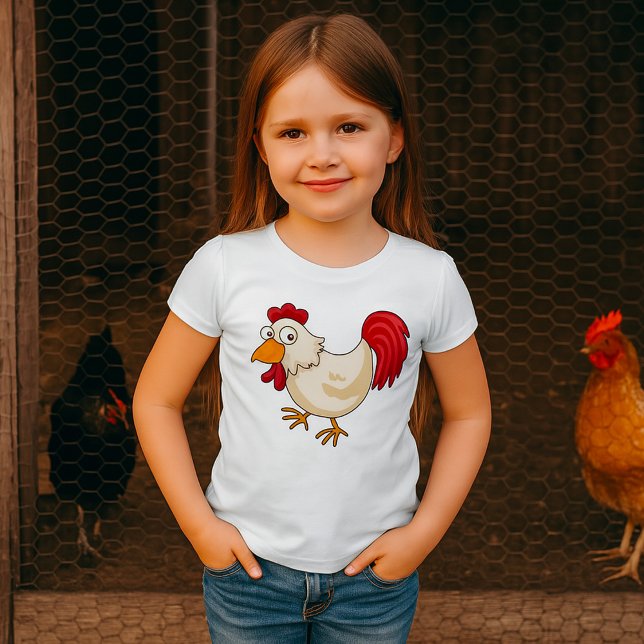 Cartoon Chicken Girls T-Shirt (Criador carregado)