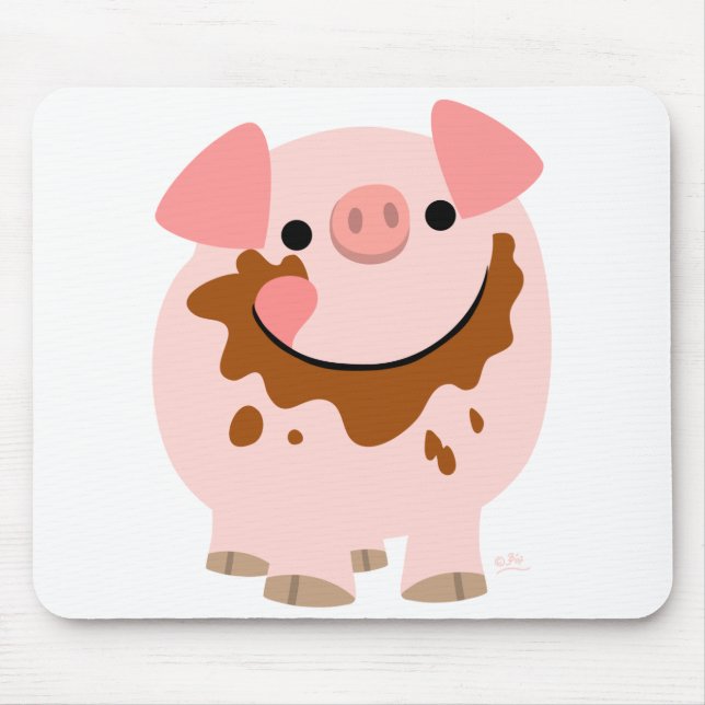 Cartoon Chocolate Pig mousepad (Frente)