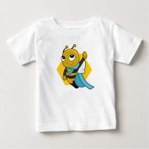 Cartoon de abelha super-heróis, bebê T-Shirt